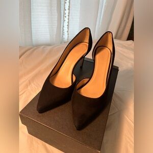 Black Suede D’Orsay pumps j.Crew 8.5